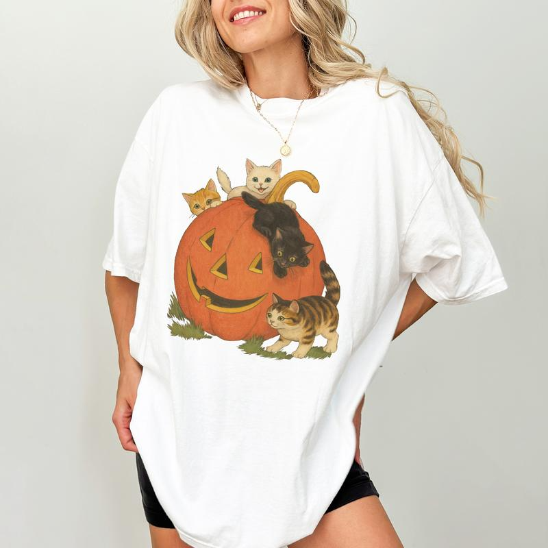 ChicCotton Vintage 90s Cat Halloween T-Shirt / Sweatshirt / Hoodie