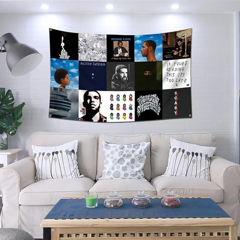 Rapper Music Album Cover Flag