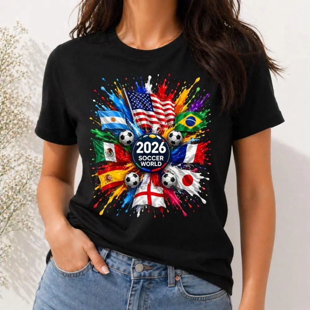 2026 Soccer World Stylish Flag T-Shirt / Sweatshirt / Hoodie