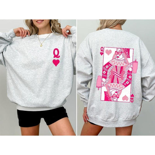 Queen of Hearts Cards Games Print T-Shirt / Sweatshirt / Hoodie