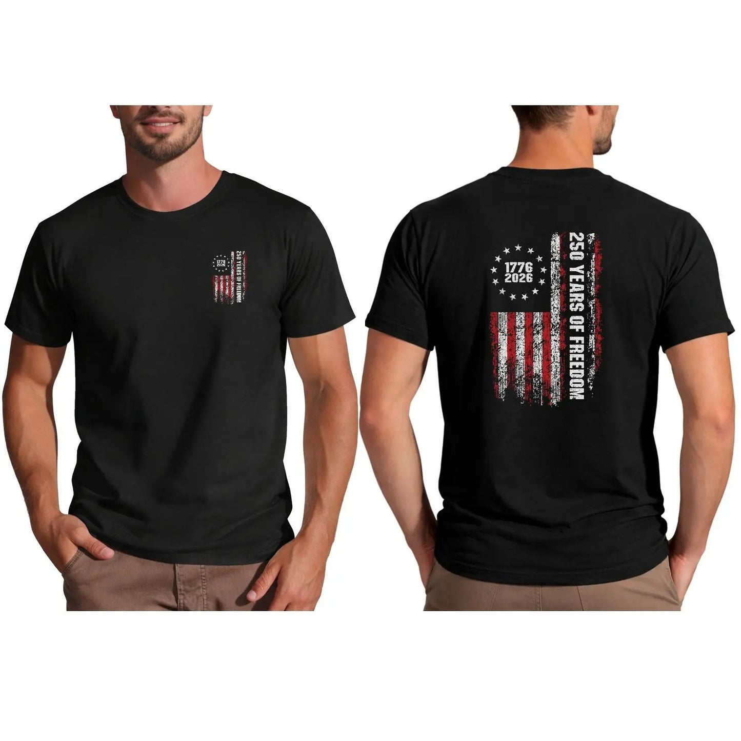 Double-Sided 250th Anniversary American Flag T-Shirt / Sweatshirt / Hoodie