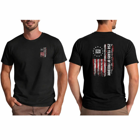 Double-Sided 250th Anniversary American Flag T-Shirt / Sweatshirt / Hoodie