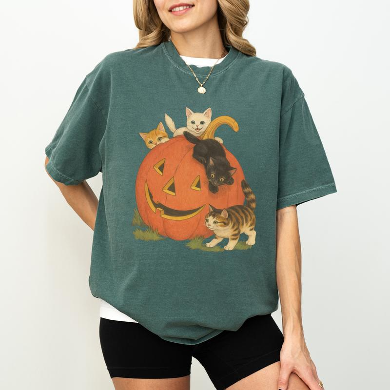ChicCotton Vintage 90s Cat Halloween T-Shirt / Sweatshirt / Hoodie
