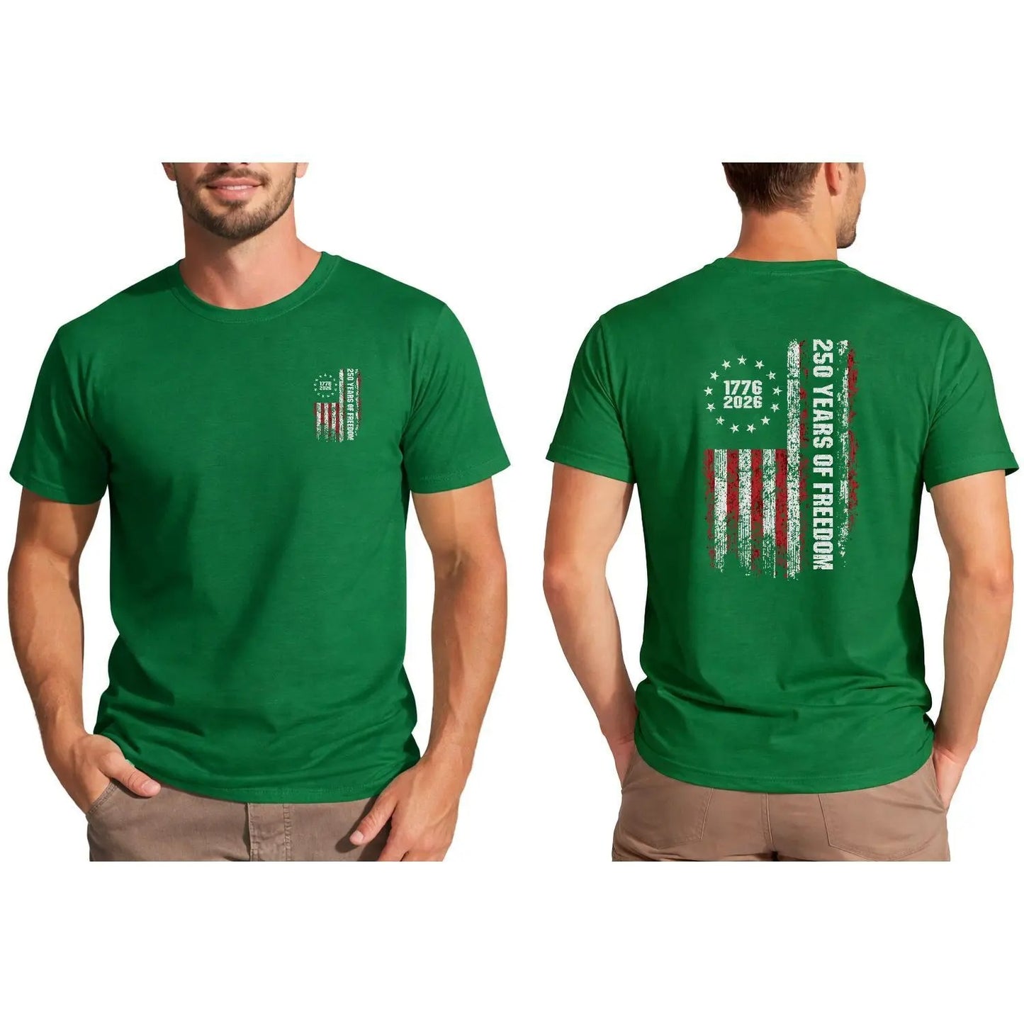 Double-Sided 250th Anniversary American Flag T-Shirt / Sweatshirt / Hoodie