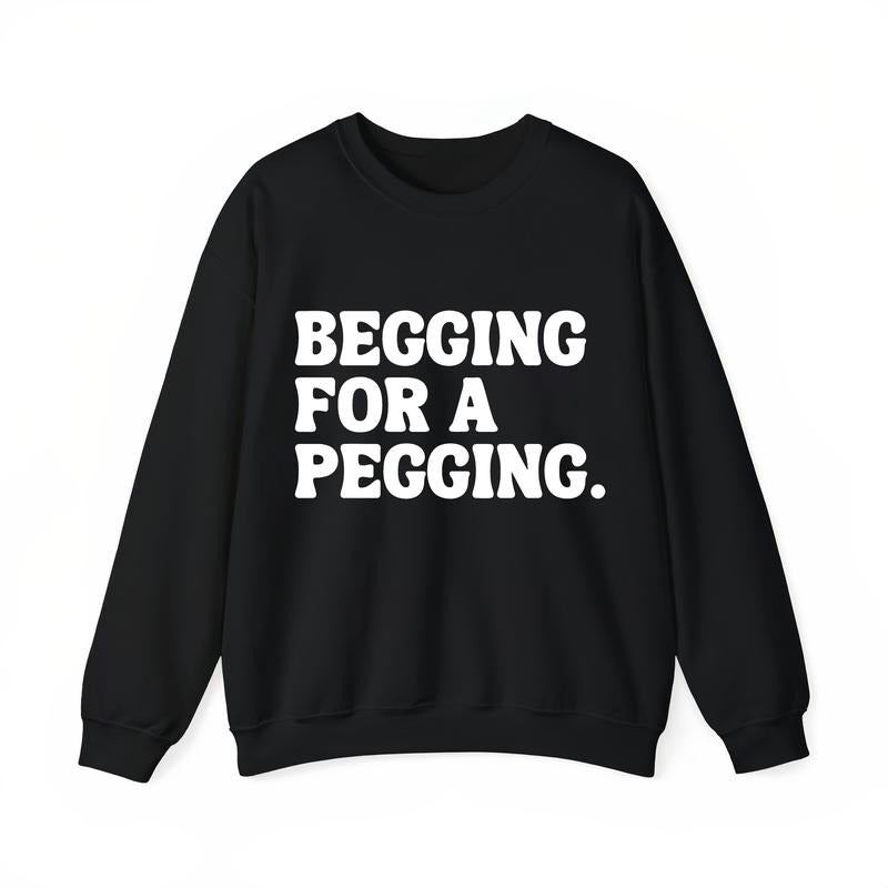 Begging for A Pegging Funny Letter Print T-Shirt / Sweatshirt / Hoodie