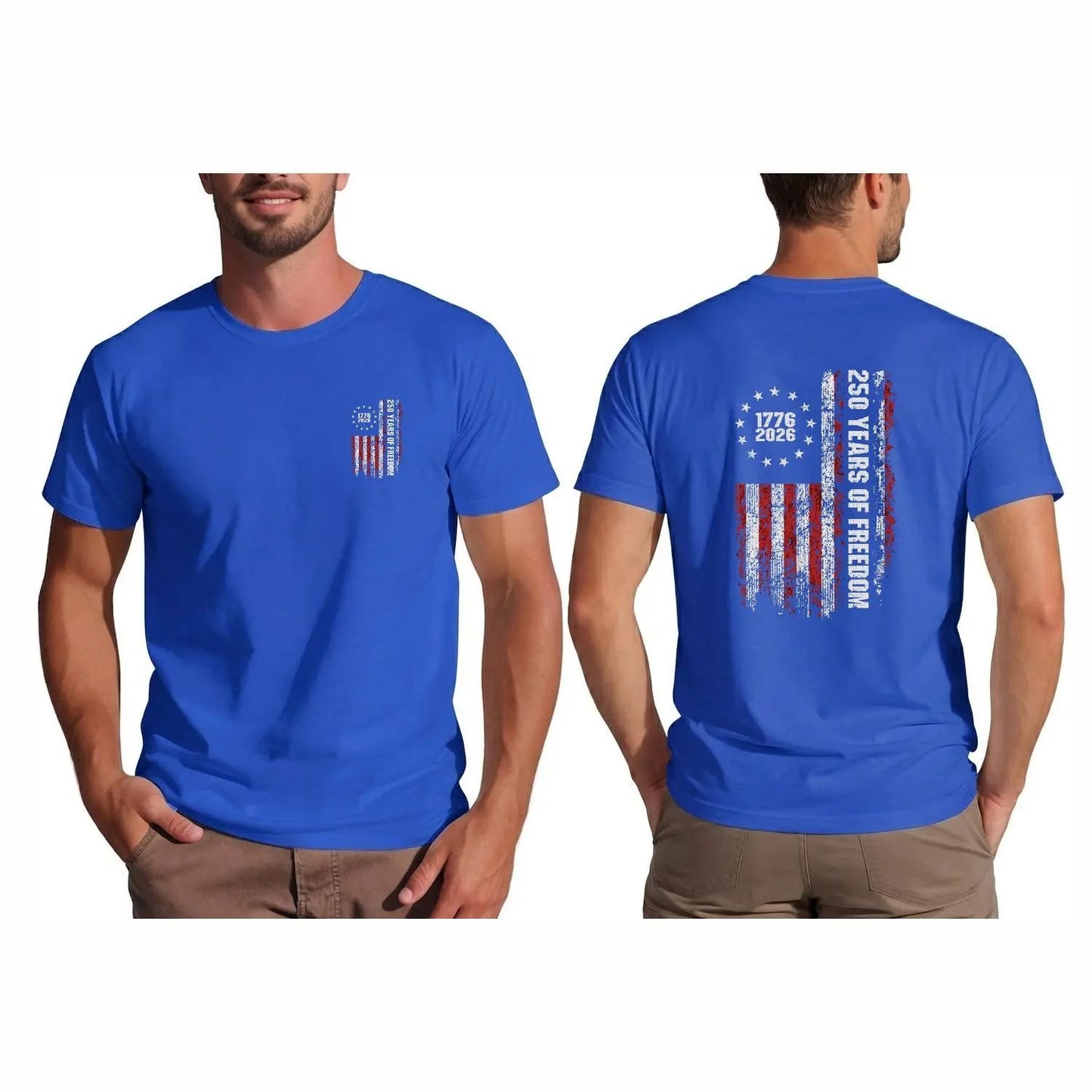 Double-Sided 250th Anniversary American Flag T-Shirt / Sweatshirt / Hoodie