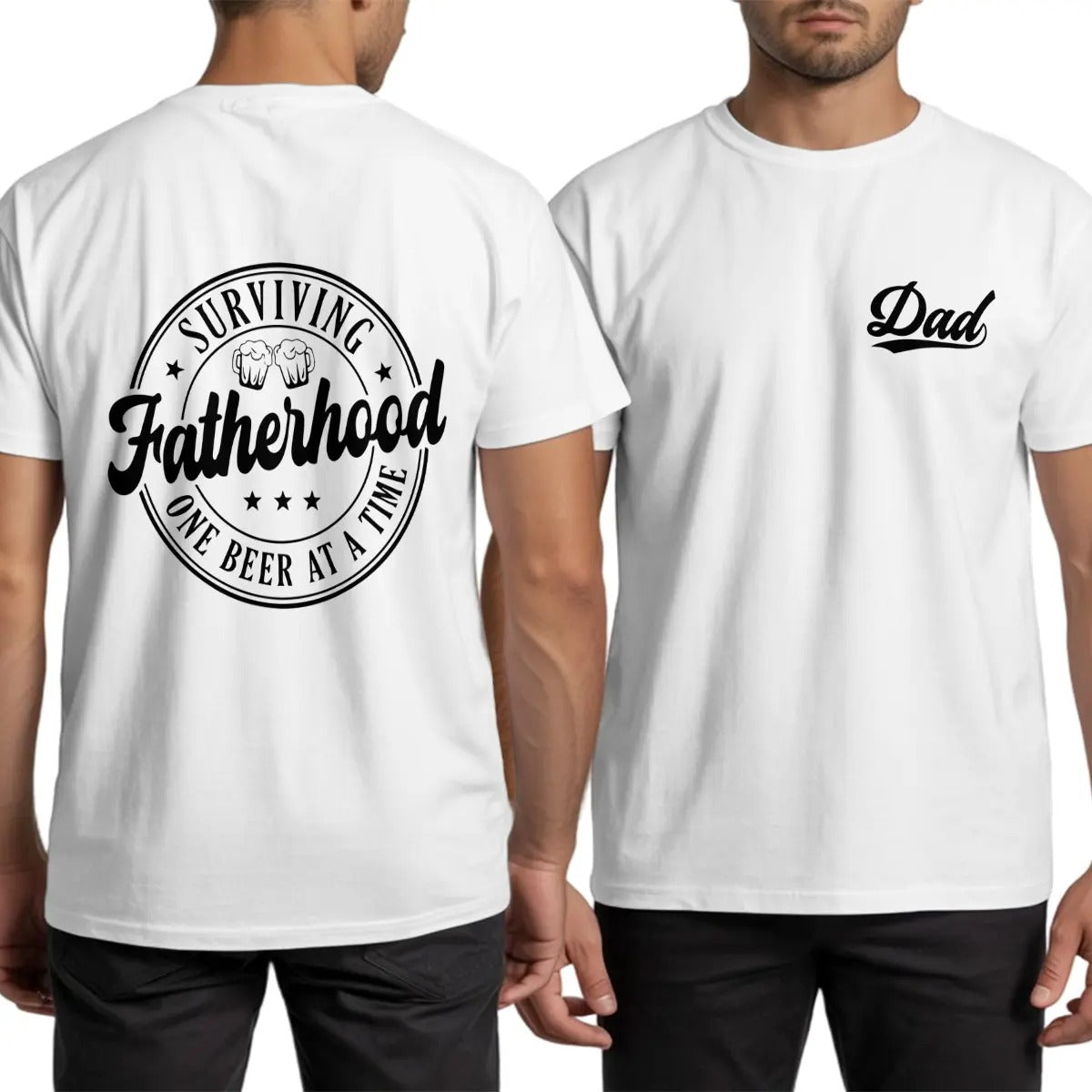 Surviving Fatherhood One Beer At A Time Funny Dad Graphic T-Shirt / Sweatshirt / Hoodie