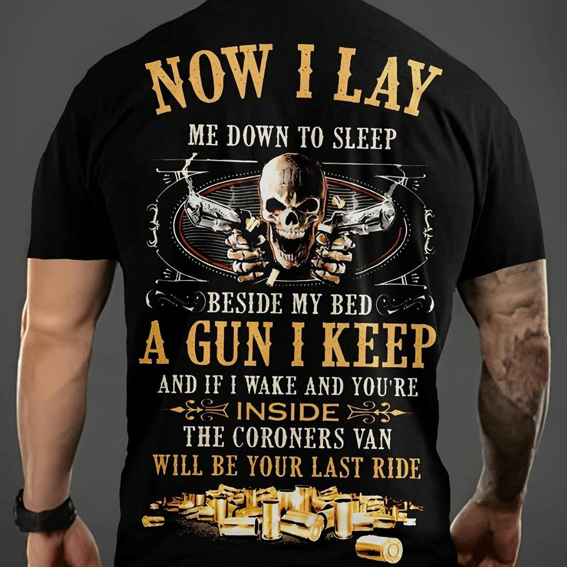 Skull Head And Double Gun Design T-Shirt / Sweatshirt / Hoodie