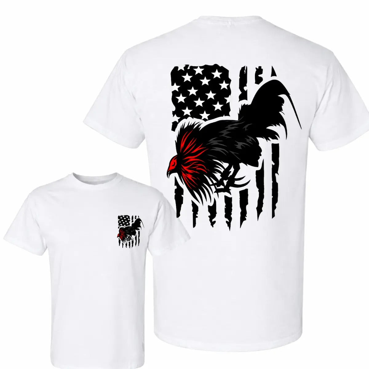 Gamefowl Rooster USA Flag T-Shirt / Sweatshirt / Hoodie