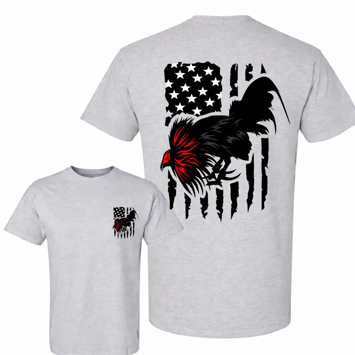 Gamefowl Rooster USA Flag T-Shirt / Sweatshirt / Hoodie
