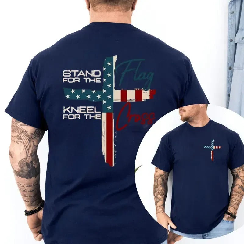 Stand For The Flag Kneel For The Cross T-Shirt / Sweatshirt / Hoodie