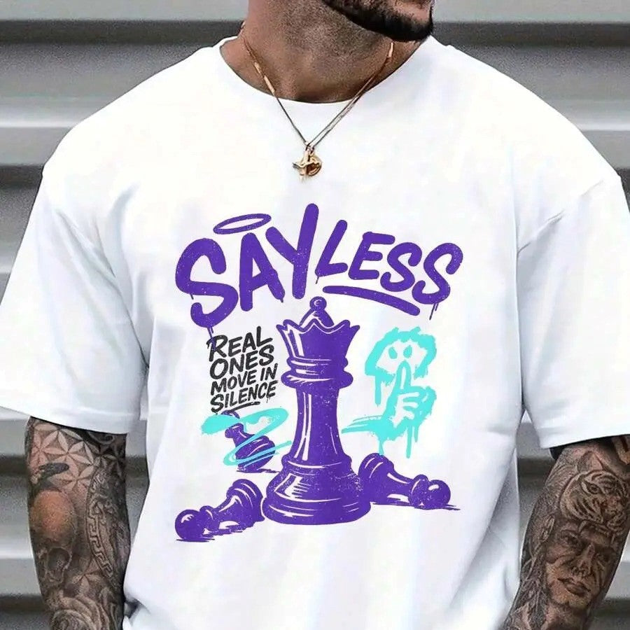 Retro Graffiti Bubble Font Urban Street Art Say Less Graphic T-Shirt / Sweatshirt / Hoodie