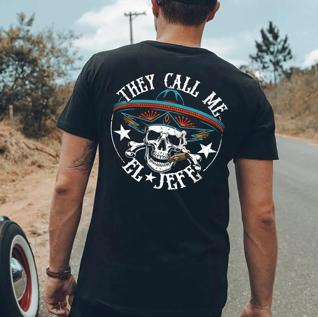 THEY CALL ME EL JEFE Skull Graphic T-Shirt / Sweatshirt / Hoodie