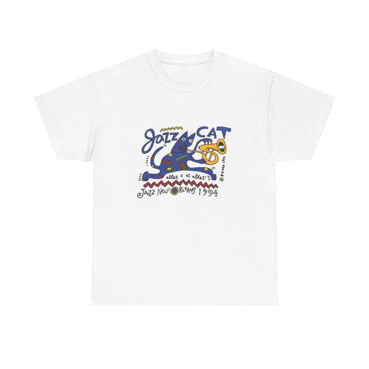 Jazz Cat Graphic Retro Cartoon Cat Playing Sax Jazz Aesthetic T-Shirt / Sweatshirt / Hoodie