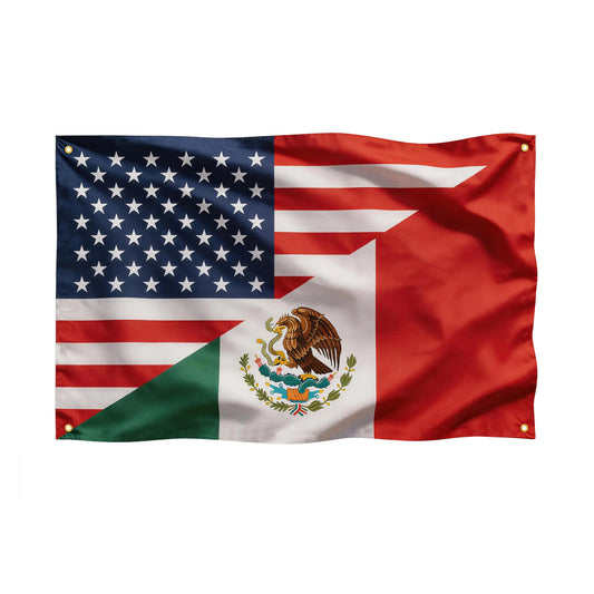 USA Mexico Friendship Flag