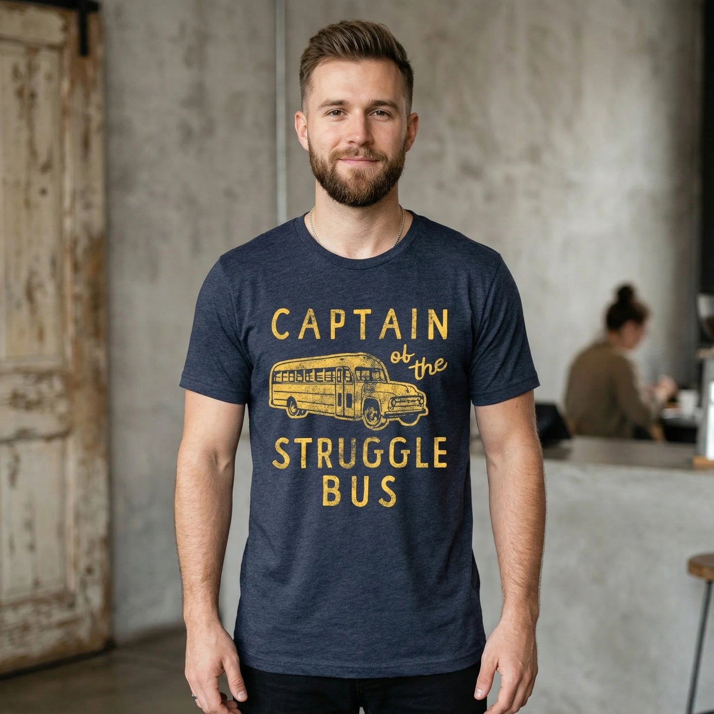 Captain of The Struggle Bus Funny Sarcastic School Bus Graphic T-Shirt / Sweatshirt / Hoodie