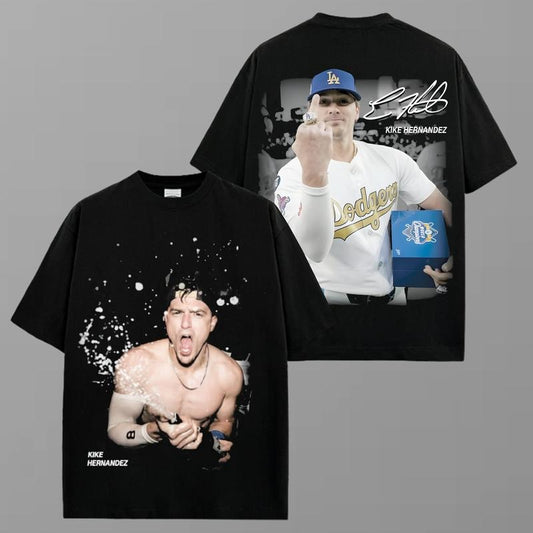 Kike Hernandez 2025 Vintage Baseball Graphic T-Shirt / Sweatshirt / Hoodie