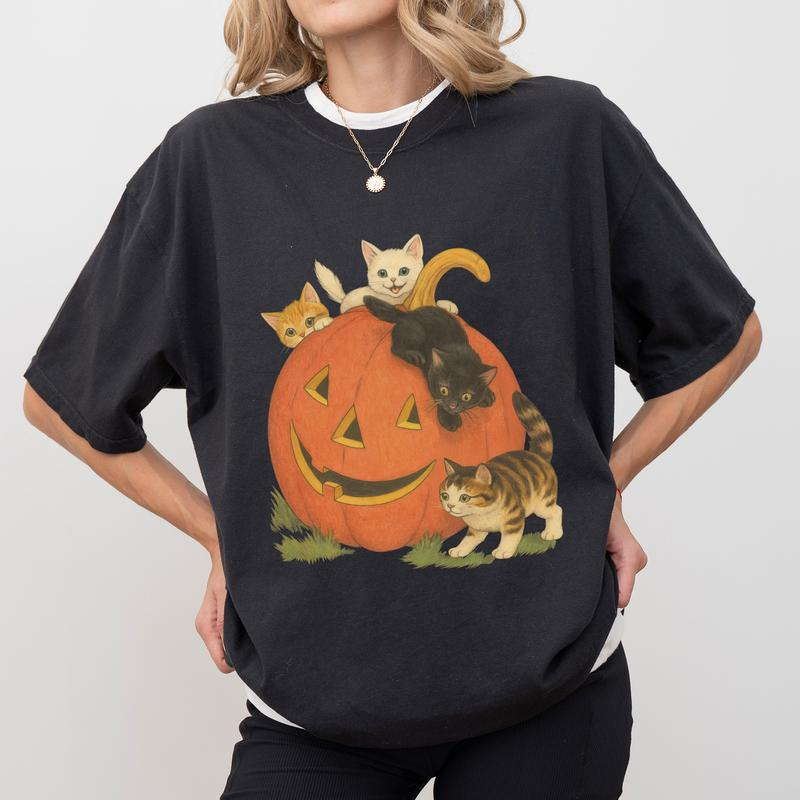 ChicCotton Vintage 90s Cat Halloween T-Shirt / Sweatshirt / Hoodie