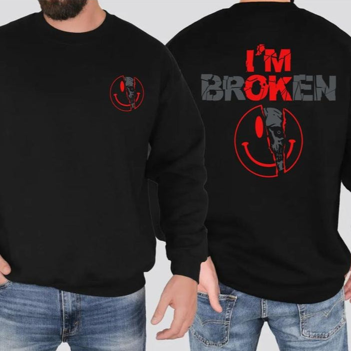 I'm Broken Horror Smile Face T-Shirt / Sweatshirt / Hoodie