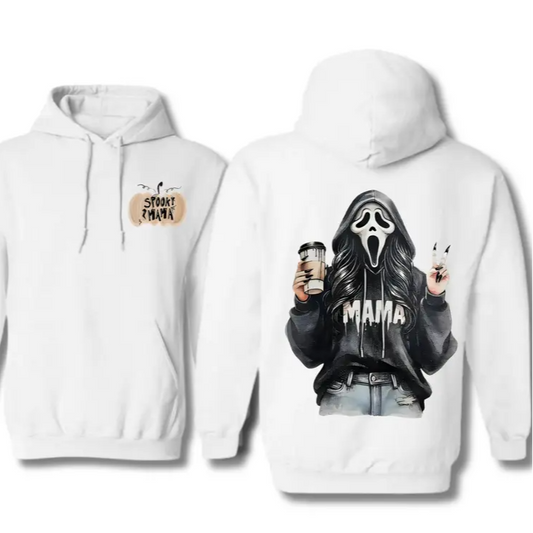 Spooky Mama Ghost Coffee Halloween Graphic T-Shirt / Sweatshirt / Hoodie