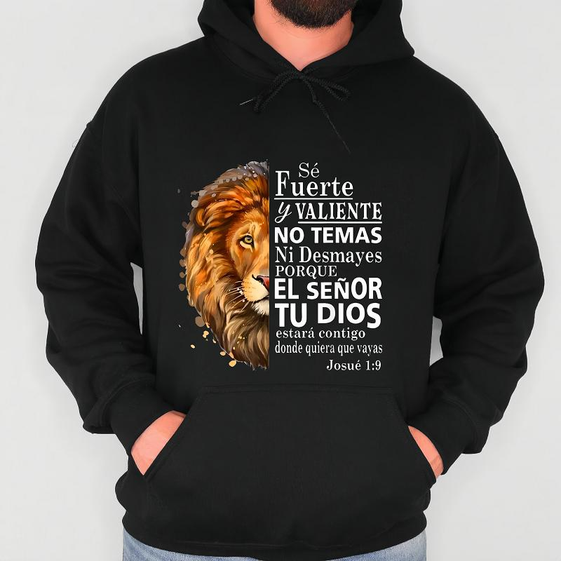 Valiente Josue 1:9 Spanish Christian Bible Verse Graphic T-Shirt / Sweatshirt / Hoodie