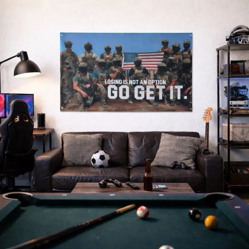 Losing Is Not An Option Motivational Flag