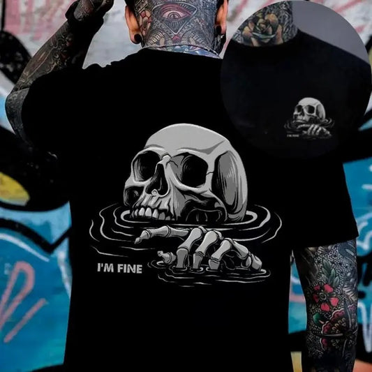 I'M FINE Drowning Skull T-Shirt / Sweatshirt / Hoodie
