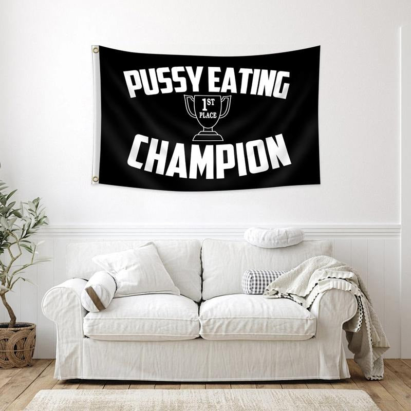 Champion Flag Funny Flag Wall Flag Hanging Decor