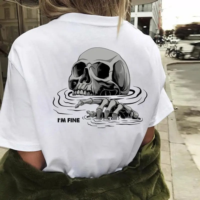 I'M FINE Drowning Skull T-Shirt / Sweatshirt / Hoodie