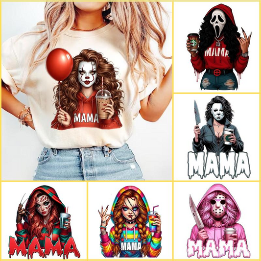 Spooky Mama Halloween Cool Mom Gift Graphic T-Shirt / Sweatshirt / Hoodie